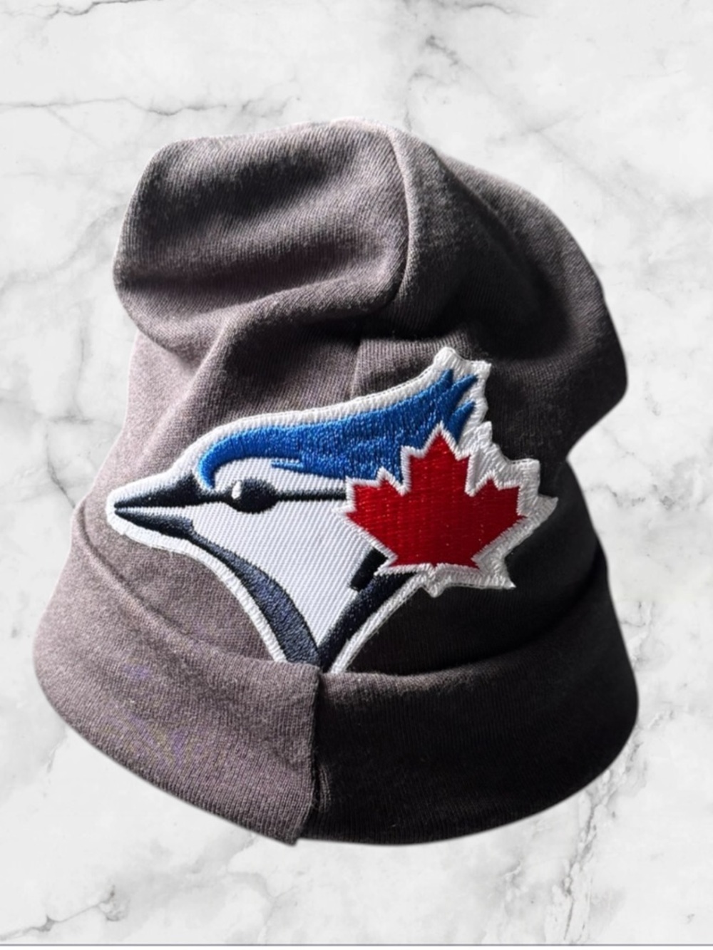 🆕Infant Grey Beanie with Toronto Blue Jays - Picture 4 of 16